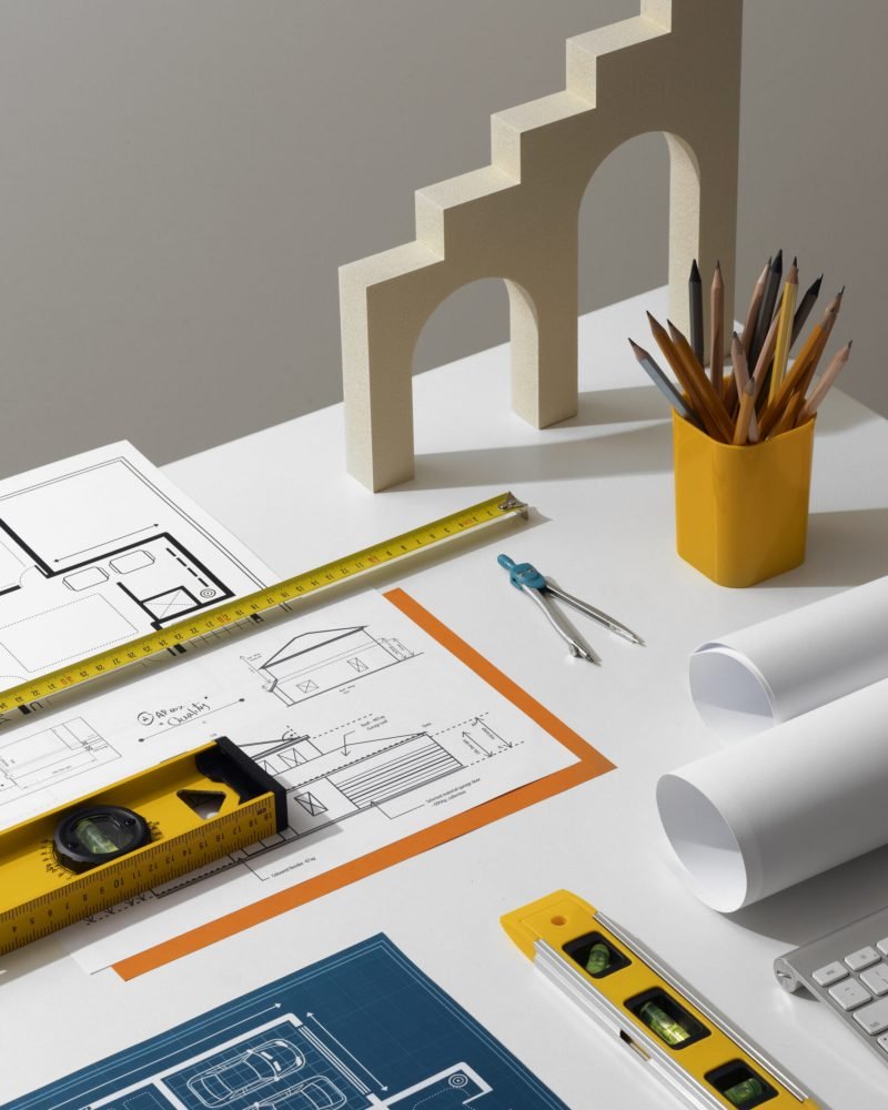 high-angle-measuring-tools-desk-still-life